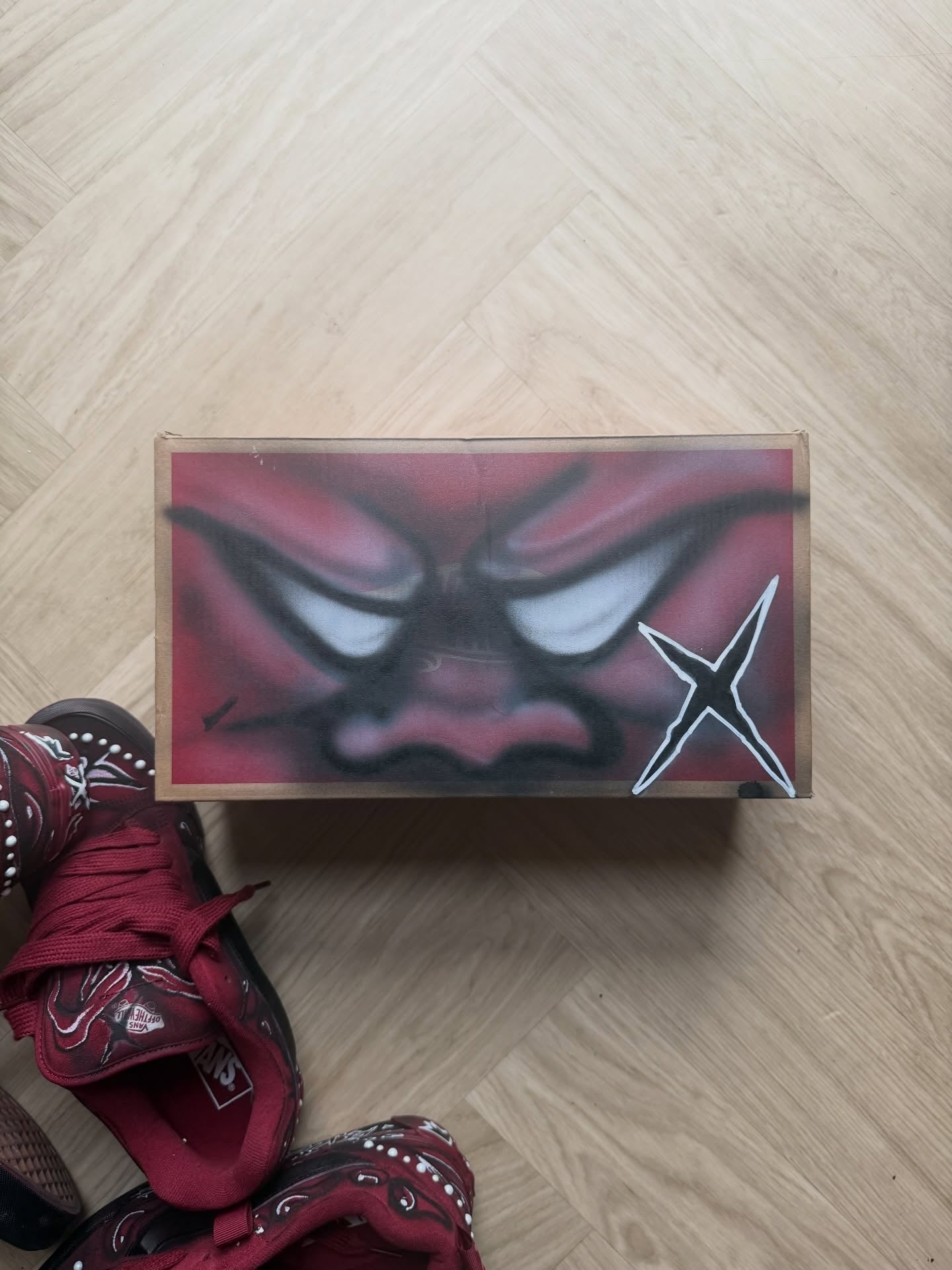 Airbrushed Graffiti Pearl Sneakers