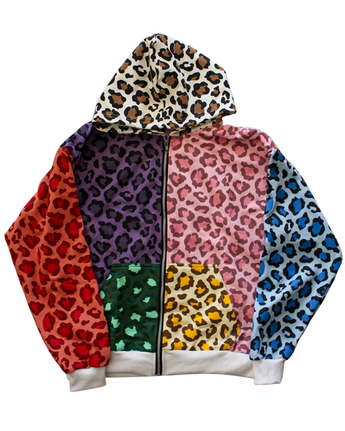 Multicolor Leopard Hoodie