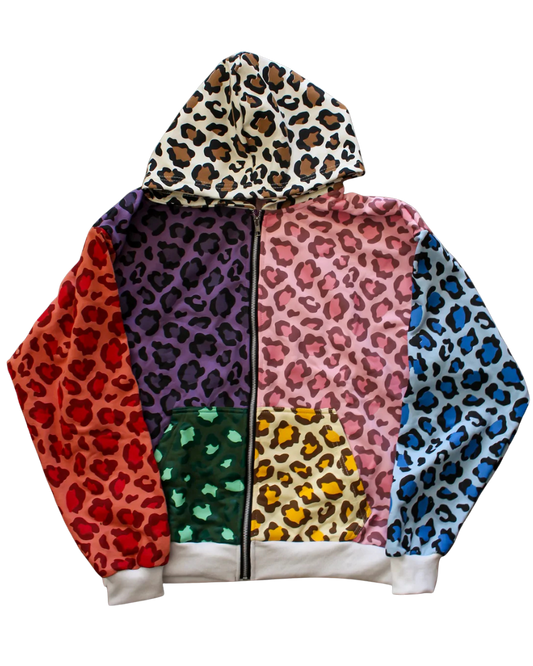 Multicolor Leopard Hoodie