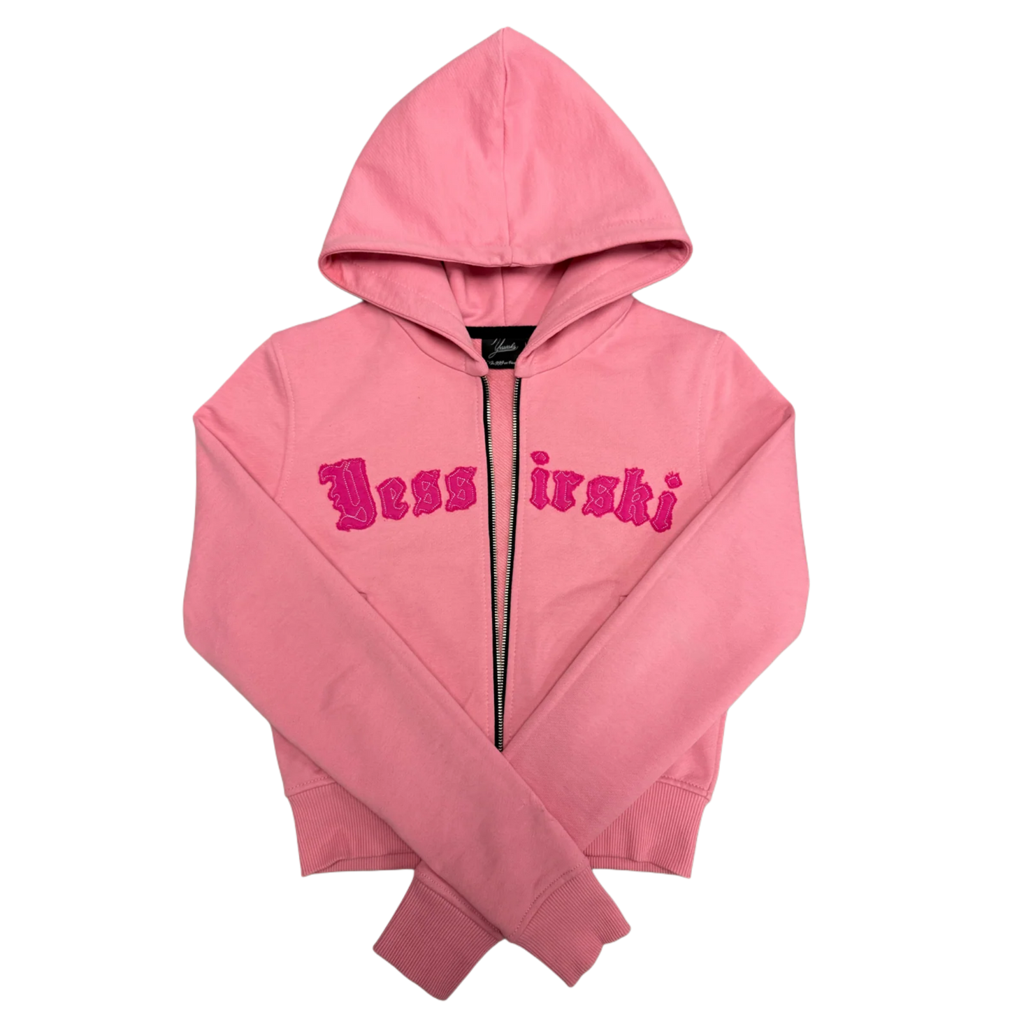 Black & Pink Crop Tracksuit