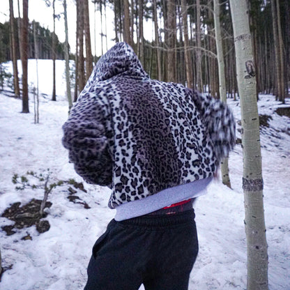 Snow Leopard Reversible Hoodie