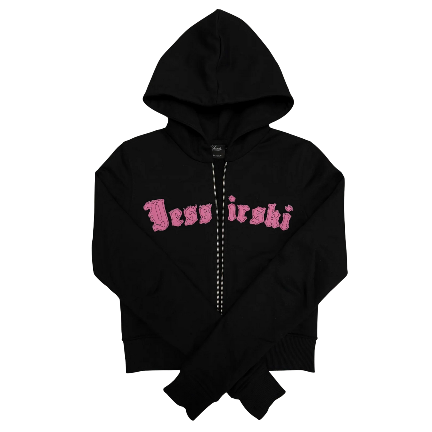 Black & Pink Crop Tracksuit