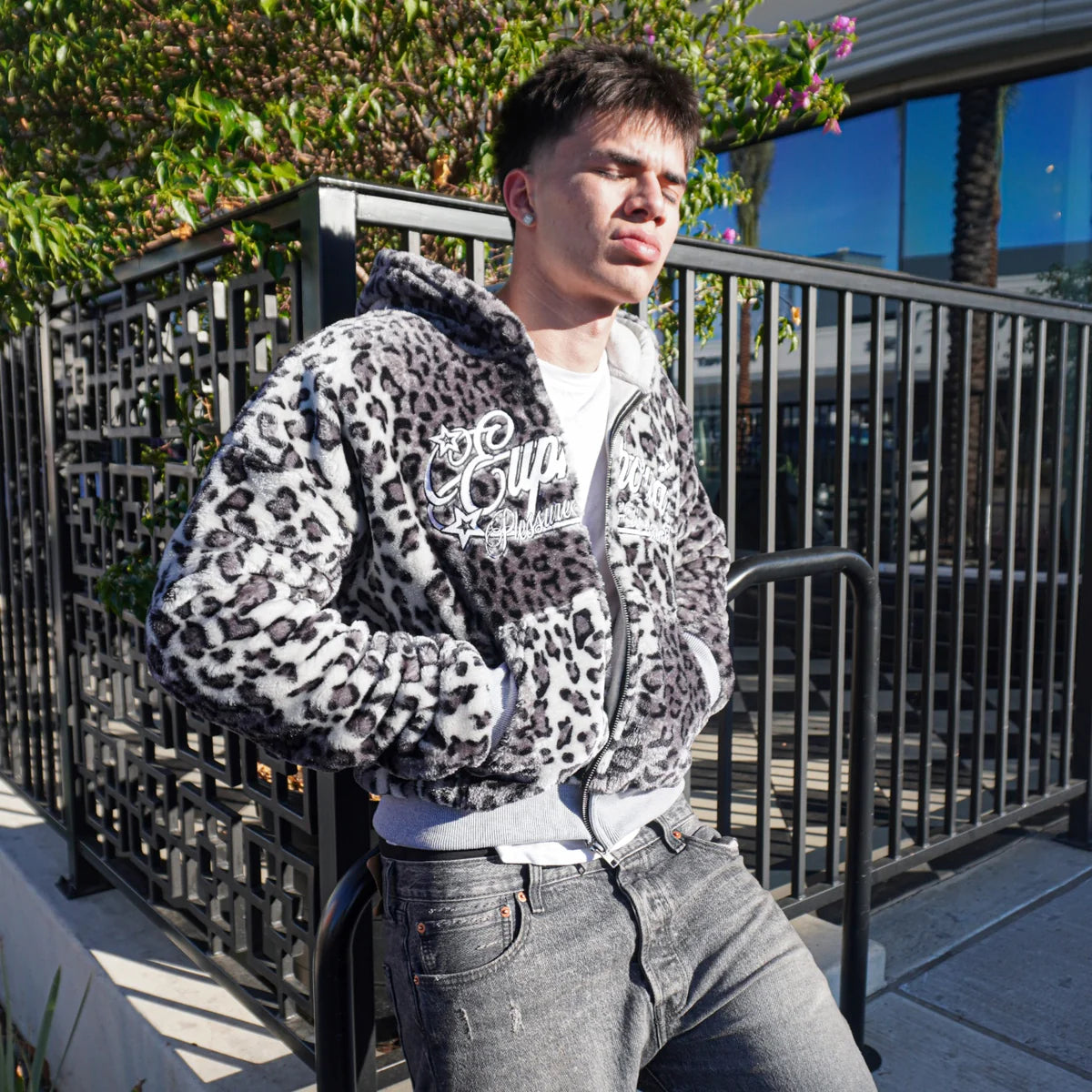 Snow Leopard Reversible Hoodie