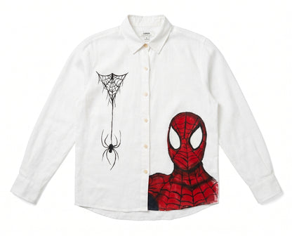 Spider Graphic Button Up