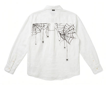Spider Graphic Button Up