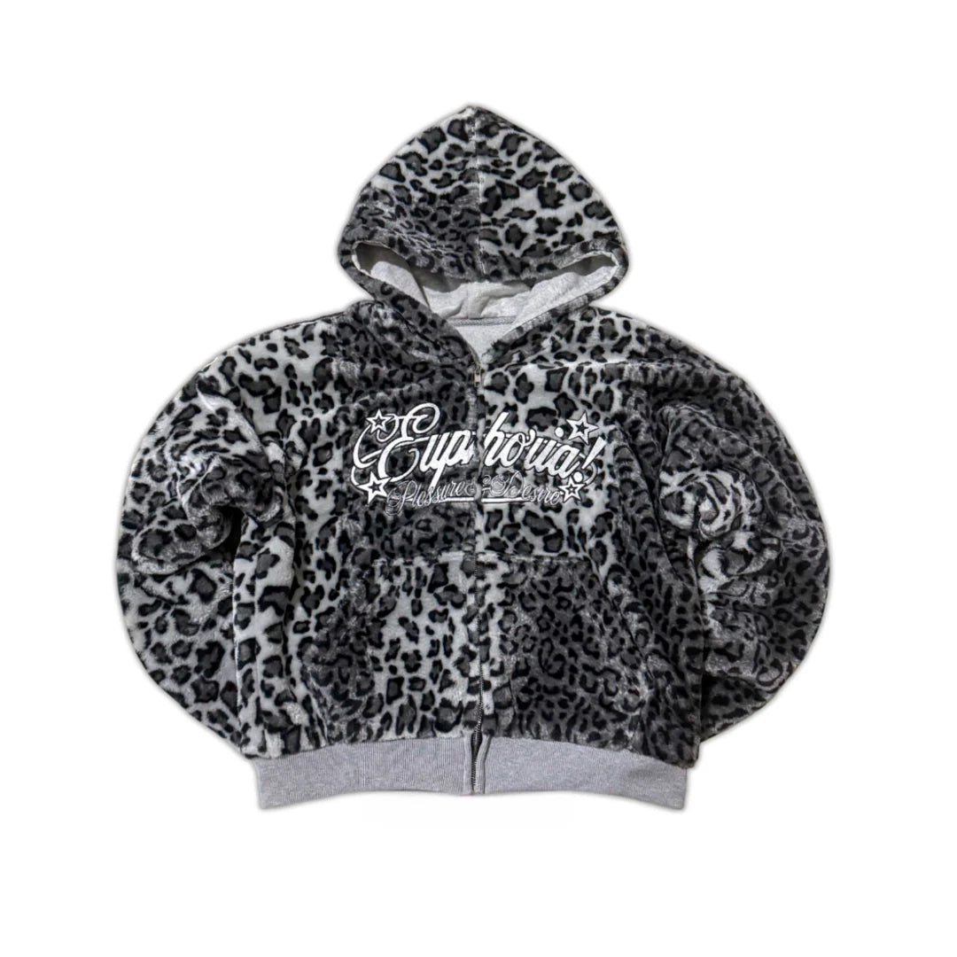 Snow Leopard Reversible Hoodie