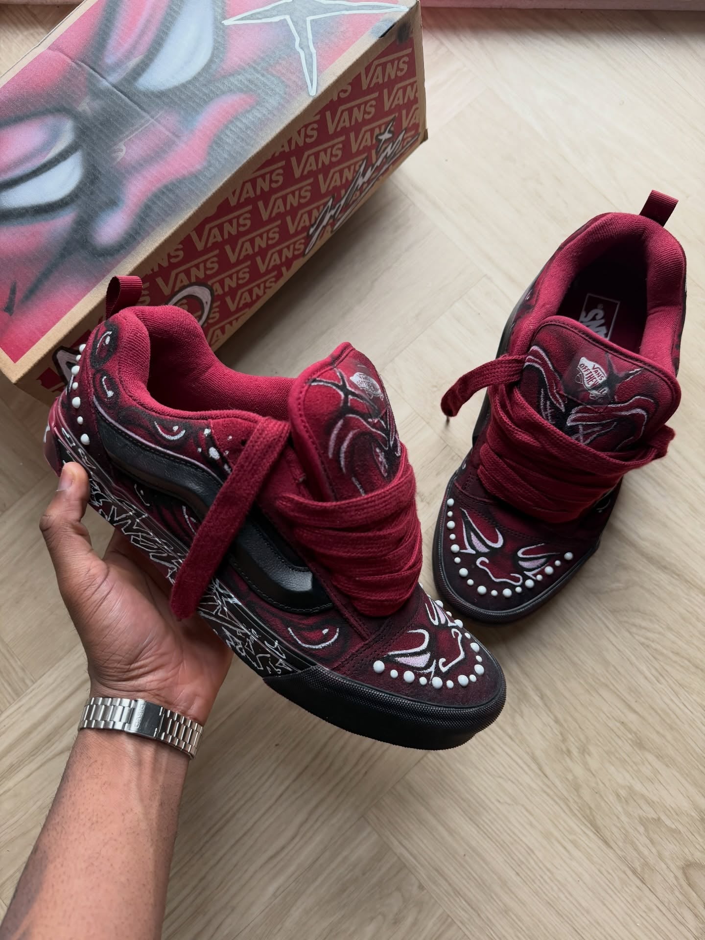 Airbrushed Graffiti Pearl Sneakers