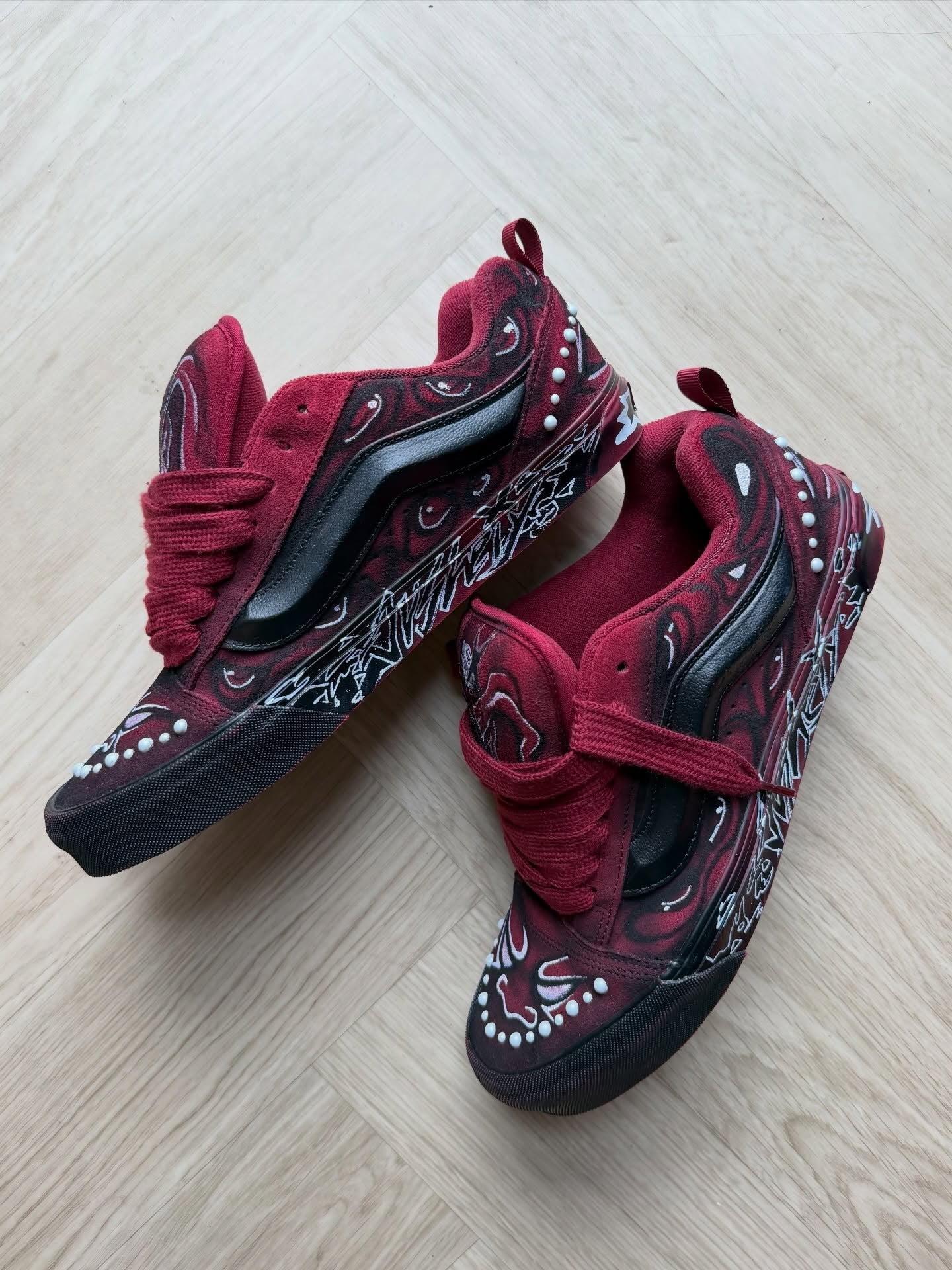Airbrushed Graffiti Pearl Sneakers