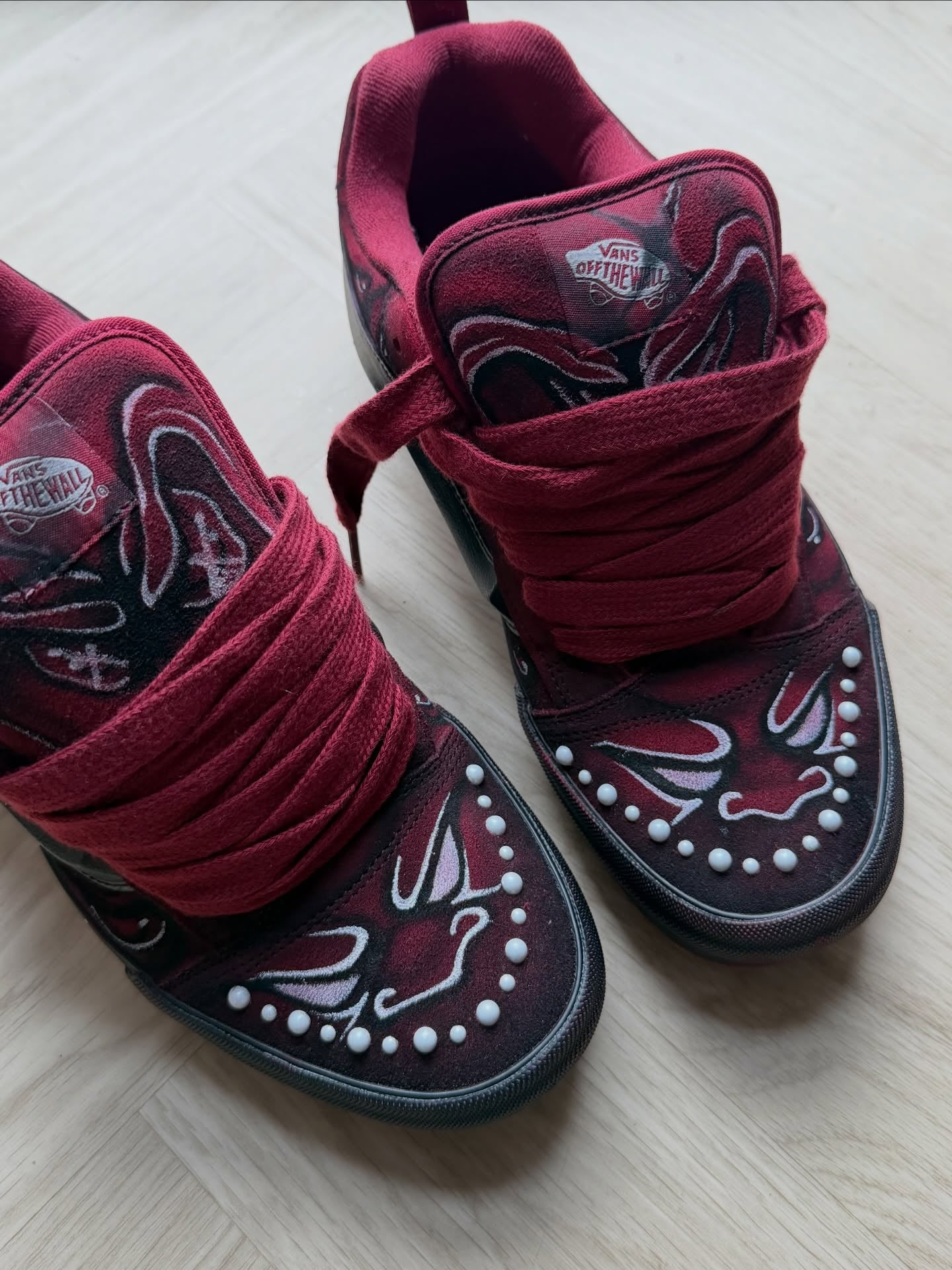 Airbrushed Graffiti Pearl Sneakers