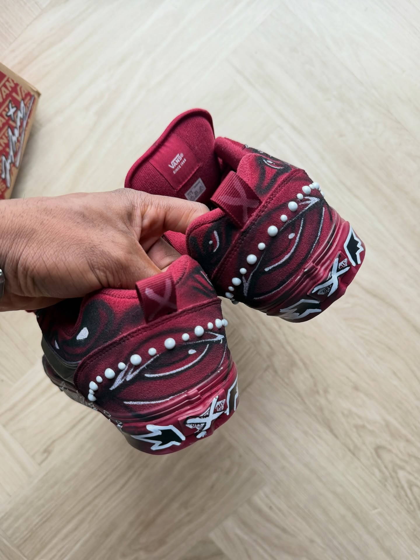 Airbrushed Graffiti Pearl Sneakers