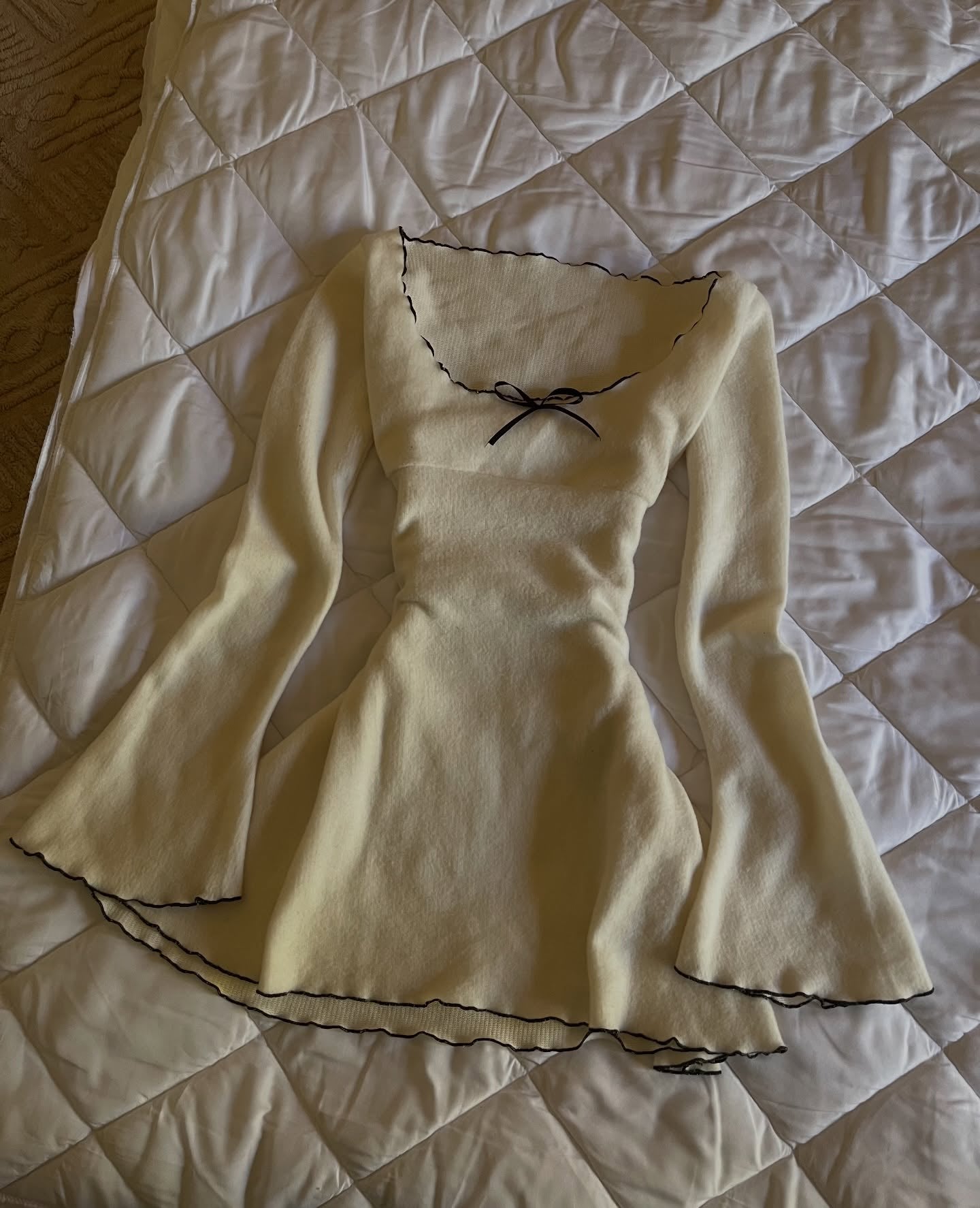 Vintage Bow Mini Dress
