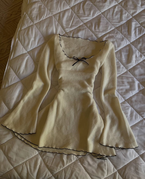 Vintage Bow Mini Dress