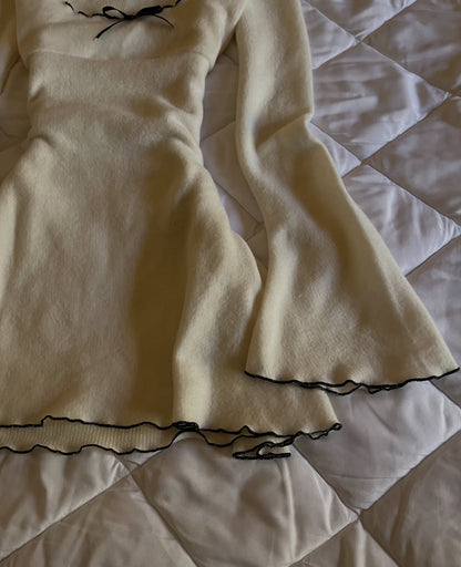 Vintage Bow Mini Dress